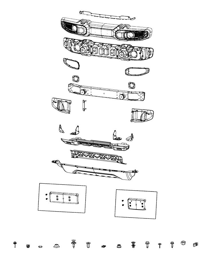 Diagram Bumper, Front. for your Jeep Gladiator  