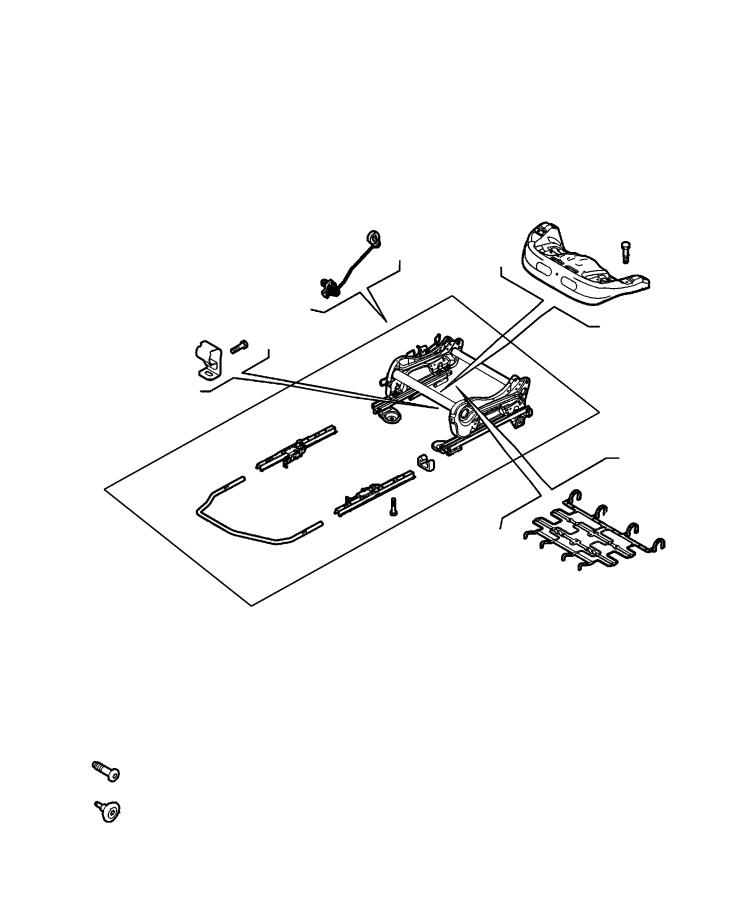 Diagram Adjusters, Recliners, Shields and Risers - Passenger Seat. for your 2000 Chrysler 300  M 