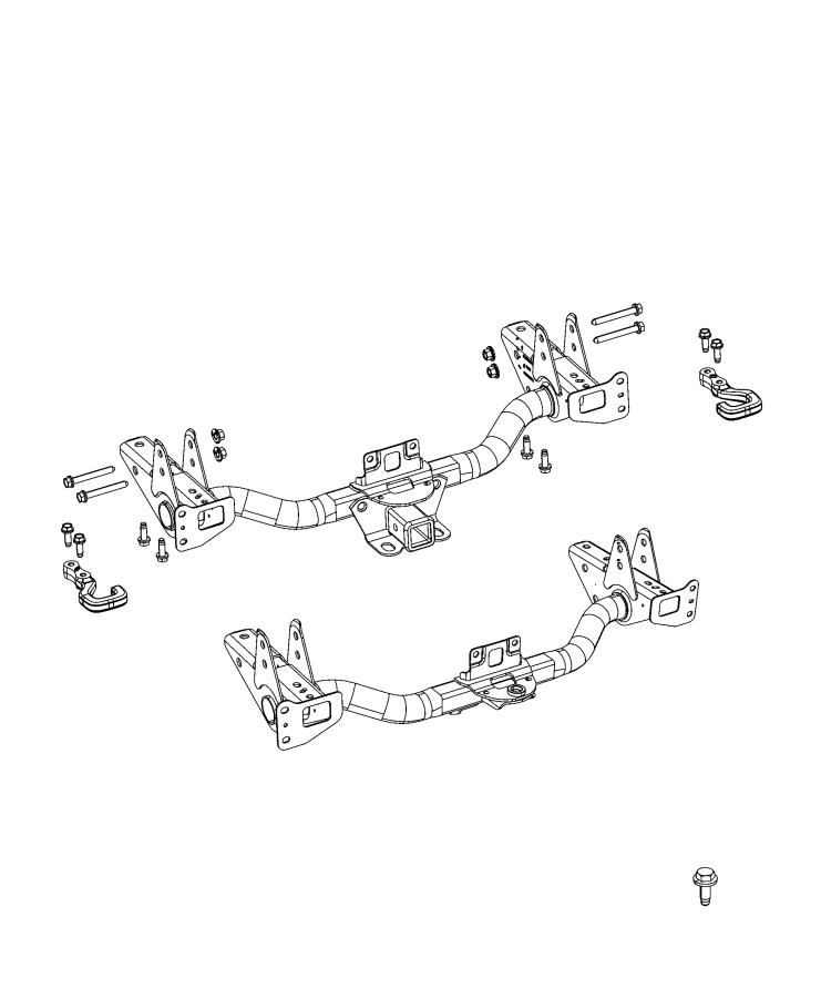 Diagram Tow Hooks and Hitches, Rear. for your Jeep Gladiator  