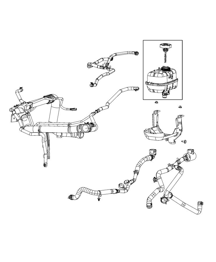 Diagram Coolant Bottle Recovery High Temp. for your Jeep Wrangler  