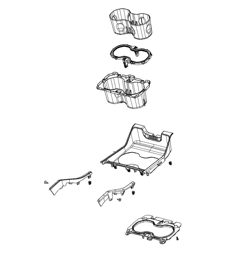 Floor Console, Front. Diagram