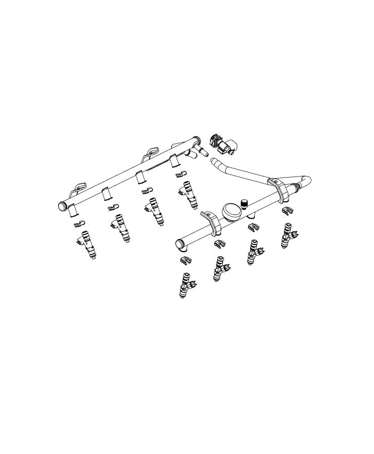 Diagram Fuel Rail and Injectors. for your Dodge Durango  