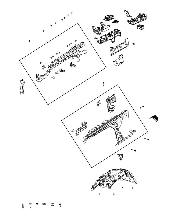 Diagram Front Fender. for your Jeep Gladiator  