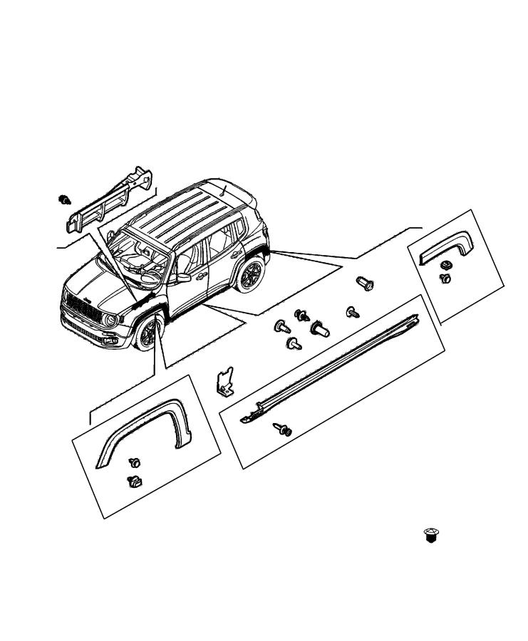 Diagram Exterior Ornamentation. for your Jeep Renegade  