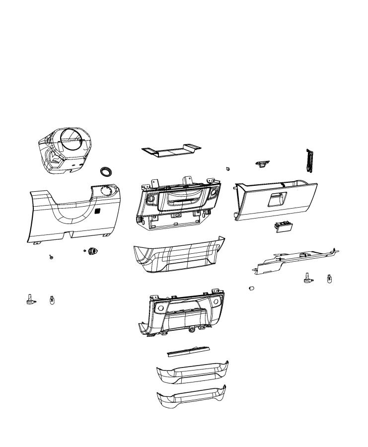 Diagram Instrument Panel, Lower. for your Ram 1500  