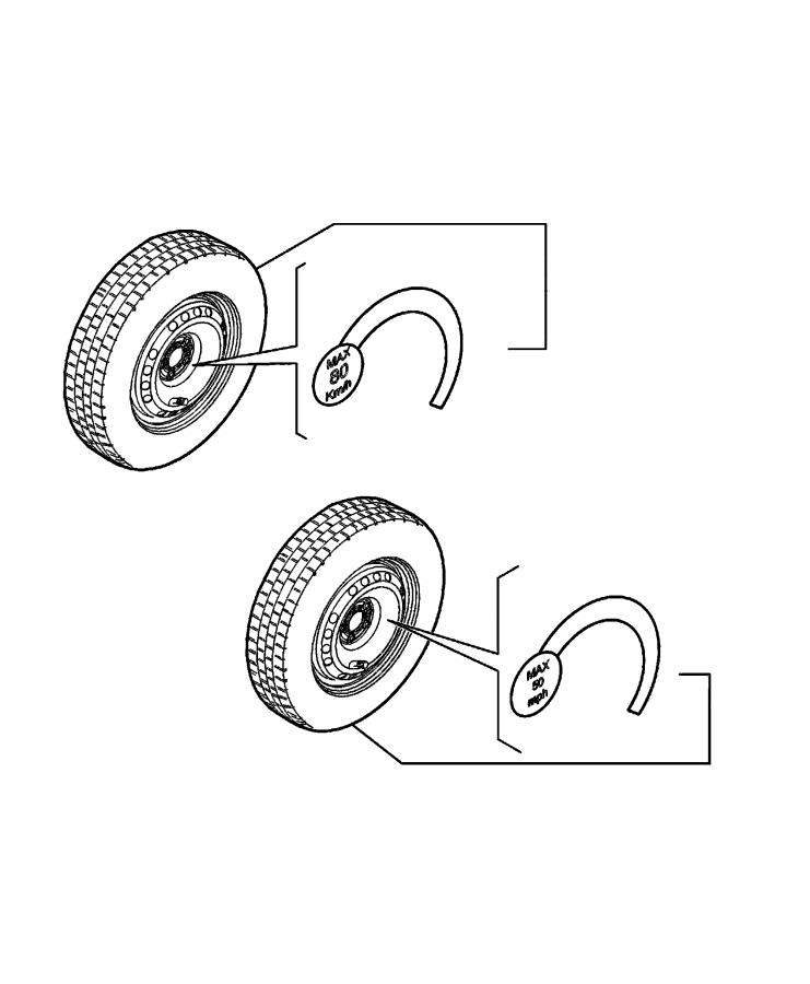 Diagram Wheels and Hardware. for your 2022 Jeep Renegade   