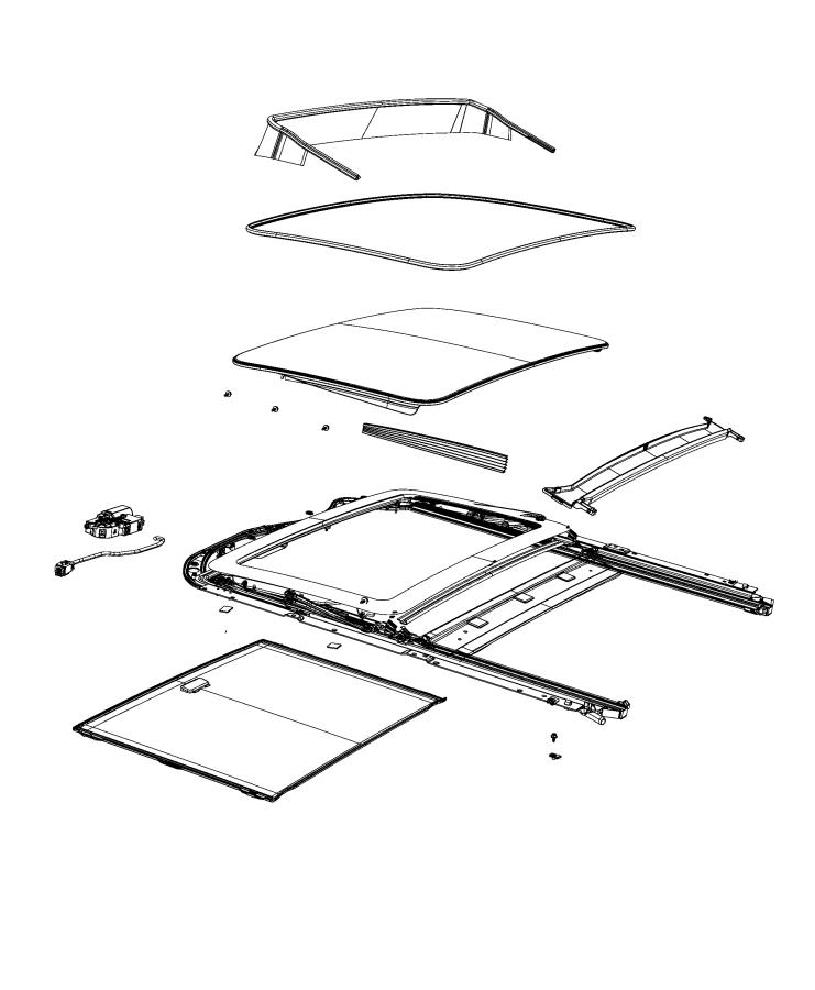 Diagram Sunroof and Related Parts. for your Jeep Grand Cherokee  