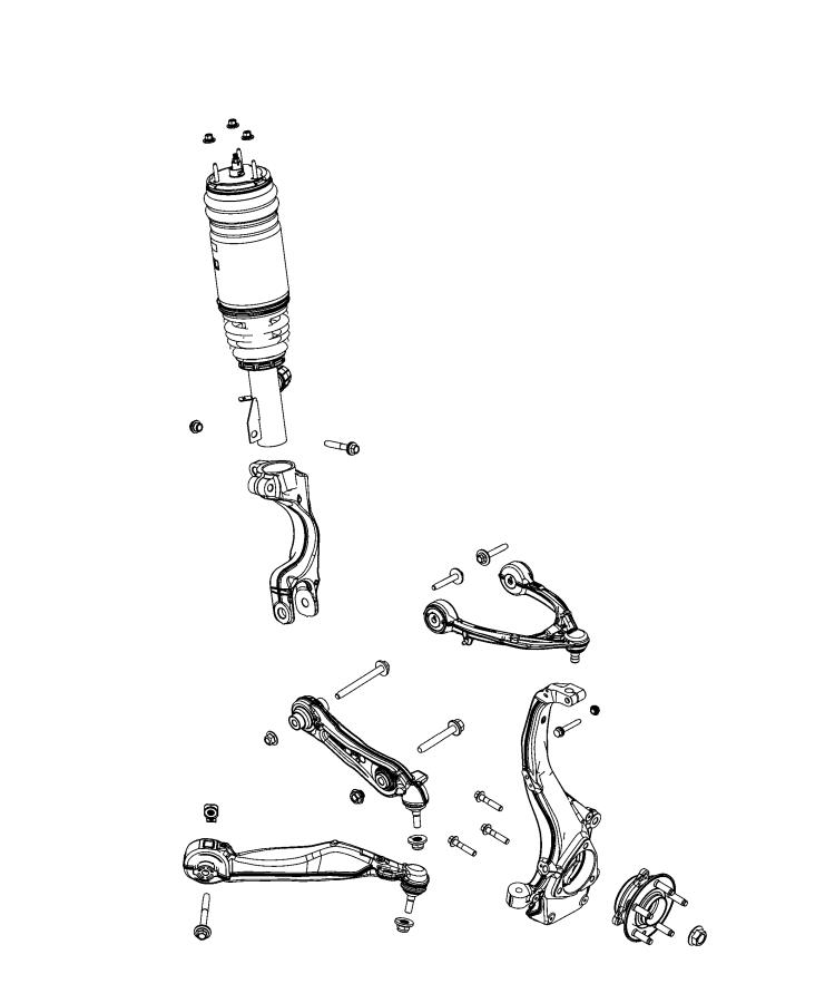 Diagram Suspension, Front, Springs, Shocks, Control Arms. for your 2001 Dodge Grand Caravan   