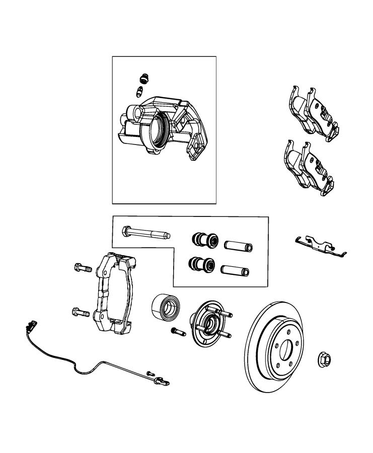 Diagram Brakes, Rear. for your 2003 Chrysler 300  M 