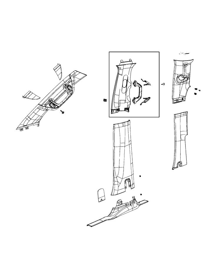 Diagram Interior Moldings And Pillars. for your 2000 Chrysler 300  M 