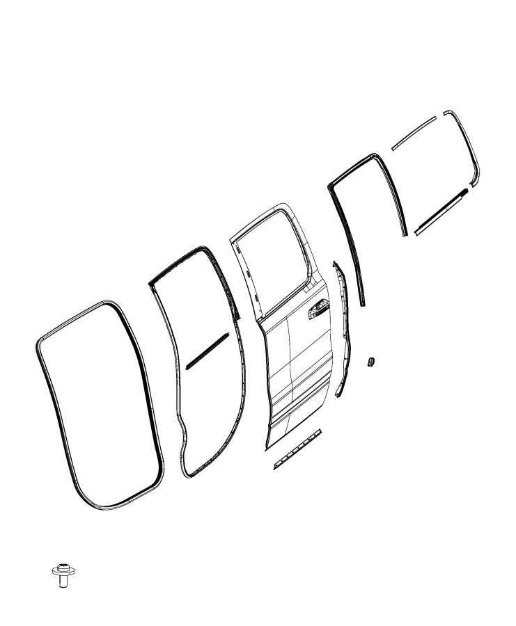 Diagram Weatherstrips, Rear Door. for your Chrysler 300  M