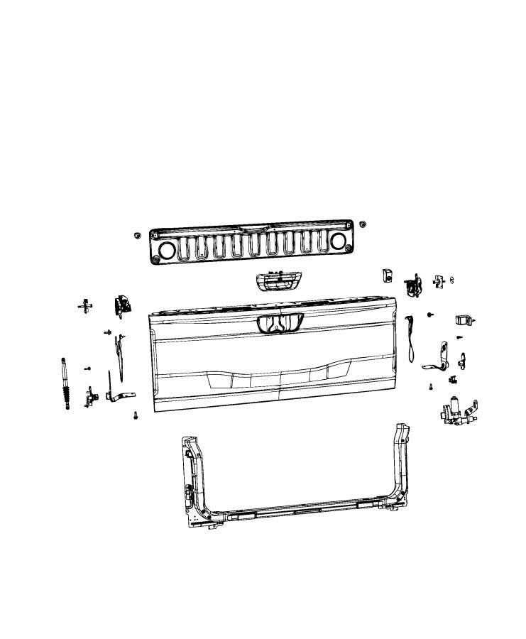 Diagram Tailgate. for your 2012 Ram 1500   