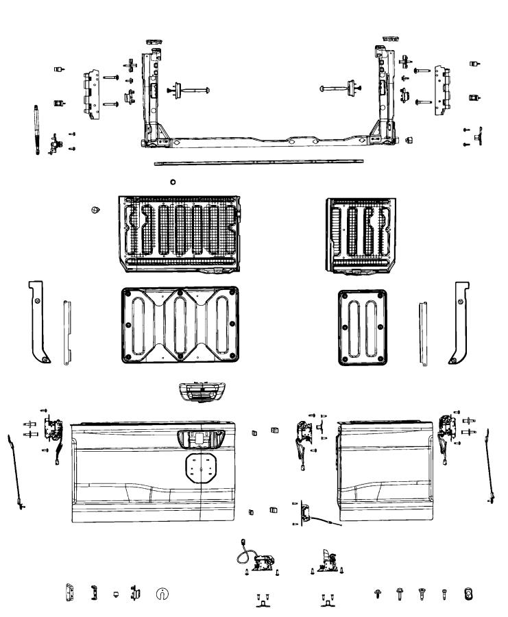 Diagram Tailgate. for your Ram 1500  