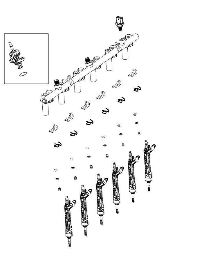 Diagram Fuel Rail and Injectors. for your 2008 Dodge Charger   