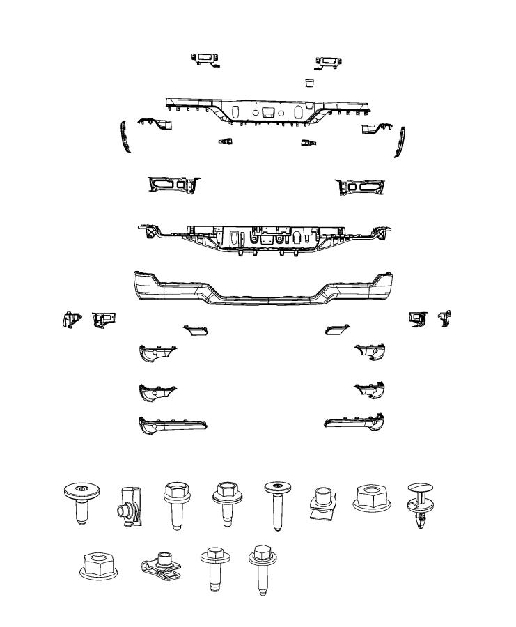 Diagram Bumper, Rear. for your 2025 Ram 1500   