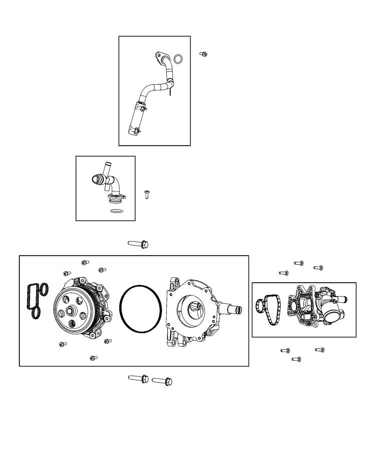 Water Pump and Related Parts. Diagram