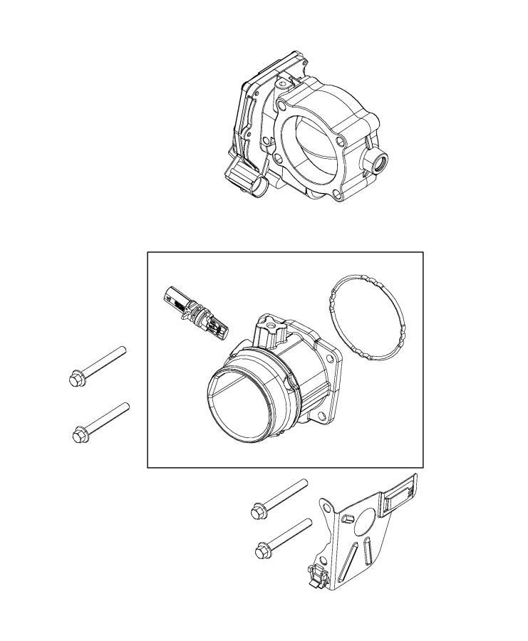 Diagram Throttle Body and Related Parts. for your Jeep Wrangler  