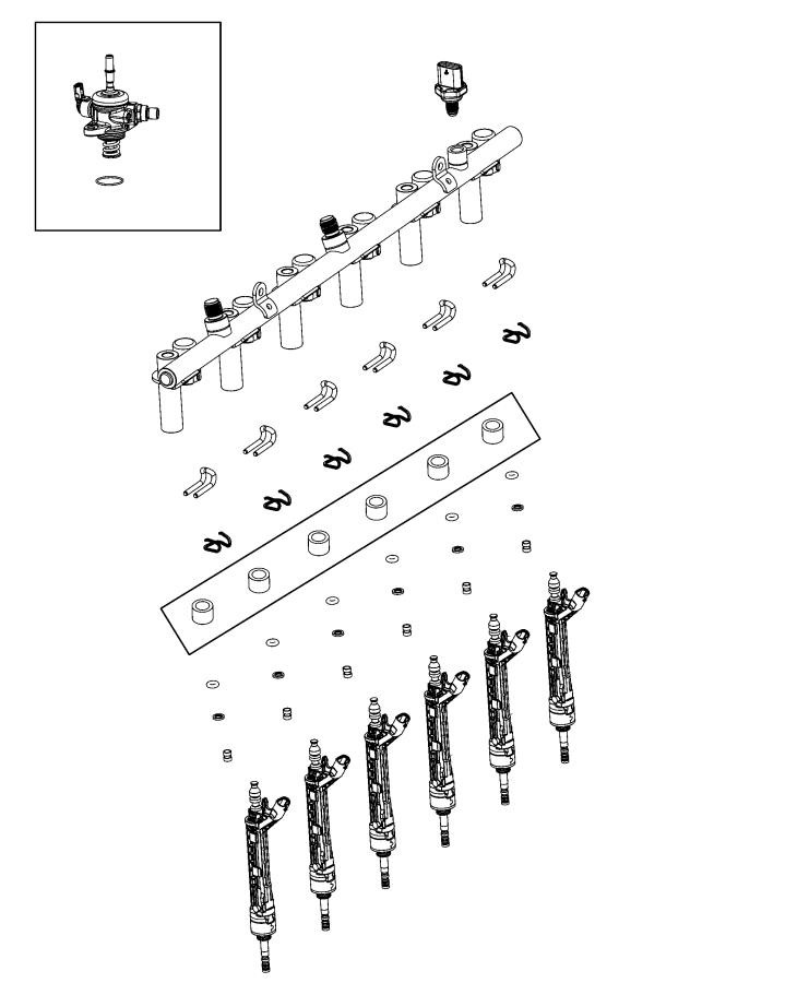 Diagram Fuel Rail and Injectors. for your 2008 Dodge Charger   