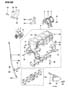 Diagram CYLINDER BLOCK 45 COLT LA 1.8 L ENGINE (MULTI PT. INJECT) for your 1997 Chrysler Sebring JX Convertible 2.5L V6 A/T