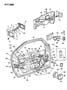 DOOR, FRONT COMPLETE LESS WEATHERSTRIP AND RUN G BODY Diagram