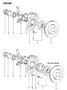 BRAKE, DISC AND BEARINGS, FRONT 2000 GTX Diagram