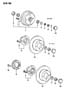 Diagram BRAKE, DRUM AND DISC BEARINGS, REAR 2000 GTX FWD for your 2001 Chrysler 300 M