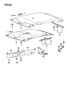 Diagram HEADLINING, MOULDINGS, SUNVISOR, ASSIST STRAP, AND SHELF PANEL C24 COLT - C41 SUMMIT MMC for your 2000 Chrysler 300 M