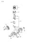 CRANKSHAFT, CONNECTING RODS, PISTONS, RINGS 4 CYLINDER 2.6 L ENG., P,D,C,V,E,T,H,K Diagram