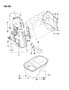 OIL PAN & TIMING BELT COVER GALANT (EXC. DUAL O/HD. CAM) 2.0 L ENGINE (MULTI PT. INJECT) Diagram