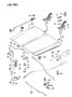 Diagram HOOD, LATCH AND HINGES CHEROKEE, WAGONEER, COMANCHE for your 1994 Jeep