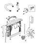 Radiator and Related Parts 4.0L Engine. Diagram