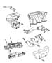 Diagram Manifolds, Intake and Exhaust 3.3L EGA-EGM Engine. for your Dodge Grand Caravan