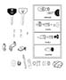 Diagram Lock Cylinders and Double Bitted Lock Cylinder Repair Components. for your 2004 Jeep Liberty