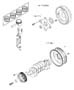 Diagram Crankshaft, Piston, and Torque Converter 2.0L (EBG) Turbo. for your 2000 Chrysler 300 M