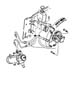 Hoses and Reservoir, Power Steering Wrangler, w/2.5L Engine. Diagram