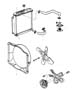 Diagram Radiator And Related Parts. for your 1993 Jeep Wrangler