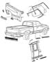 Diagram Mouldings. for your 2001 Dodge Ram 1500