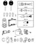 Diagram Lock Cylinders and Keys. for your 2007 Dodge Durango