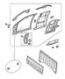 Diagram Aperture Panel Bodyside, Club Cab. for your 2021 RAM 1500 Rebel Extended Cab 3.0L Turbo V6 Diesel 4WD