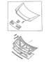 Diagram Hood and Hinge. for your 2018 Jeep Cherokee Latitude Plus 3.2L V6 A/T 4X4