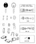 Diagram Lock Cylinders and Double Bitted Lock Cylinder Repair Components. for your 2007 Dodge Durango