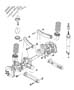 Suspension,Front Springs With Control Arms and Shocks. Diagram