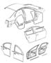 Image of WEATHERSTRIP. Front Door Belt. Right. Outer, Up to 02-24-03. image for your 2003 Dodge Neon   