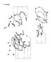 Timing Belt Cover 2.4L MMC I-4. Diagram