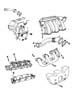 Diagram Manifolds, Intake and Exhaust 3.8L EGH Engine. for your Dodge Grand Caravan