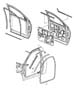 Diagram Weatherstrips, Door. for your 2023 RAM 1500 HFE Crew Cab