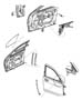 Diagram Door, Shell, Hinge, Glass and Regulator - 41. for your Chrysler Sebring