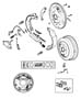 Image of PLATE. Brake Backing. Right.  [BRAKES - POWER FRONT. image for your 1997 Jeep Cherokee BASE