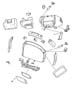 Diagram Consoles Floor and Instrument Panel. for your 2021 RAM 1500 Tradesman Crew Cab 3.6L V6 4WD