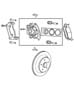 Image of CALIPER, CALIPER ASSEMBLY. Disc Brake. Rear. Right. [3.21 Axle Ratio]. image for your 2004 Chrysler 300  M 